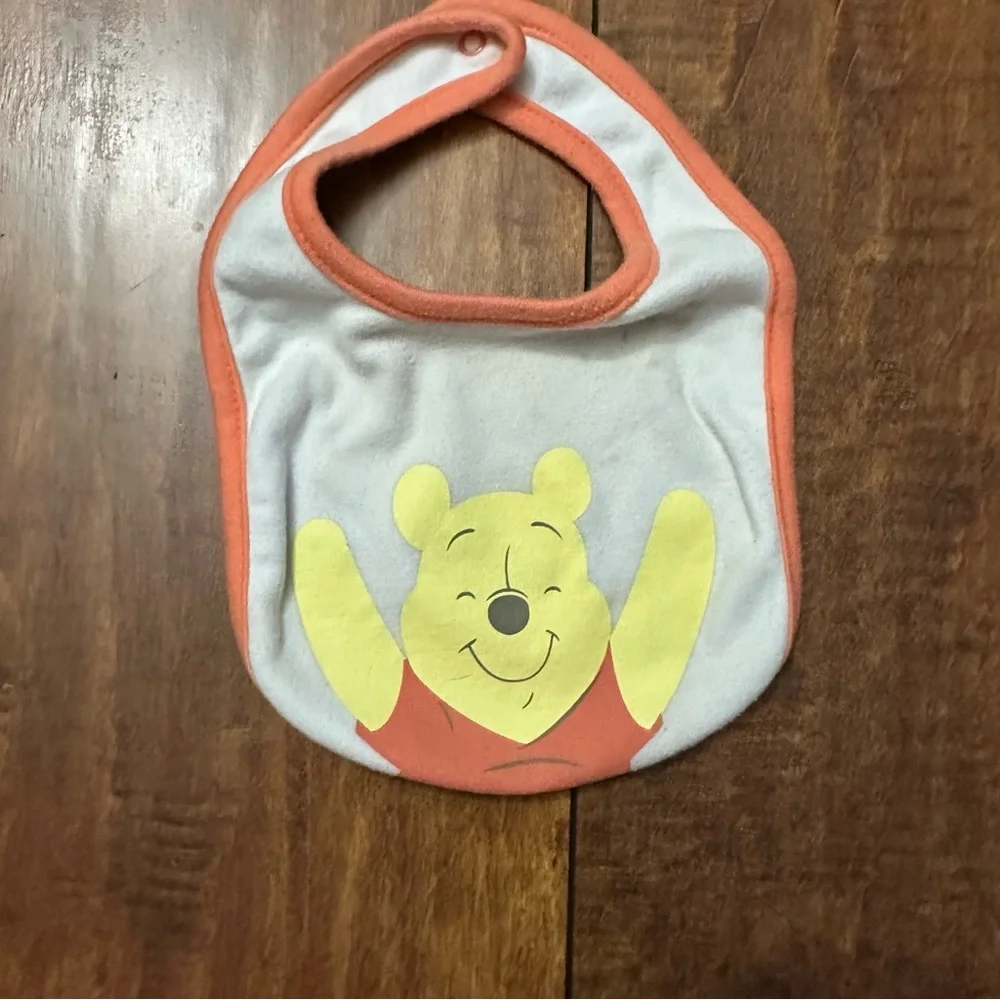 Colorful gender neutral Kids Bib Set, Winnie the Pooh, teething bibs etc.
